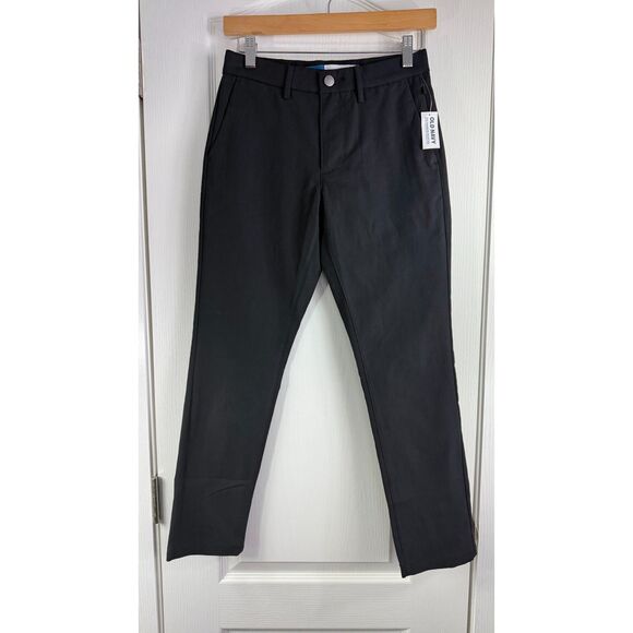 Old Navy Men's Ultimate Tech Slim Pants Black Built-In Flex Size 26 x 28 - NWT - Picture 1 of 10